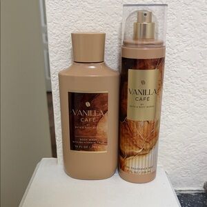 Bath & Body Works Vanilla Café Body Wash & Fragrance Mist - Beige Brown
